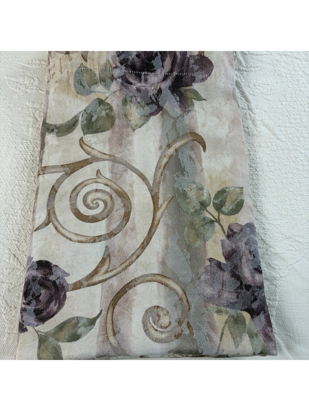Croscill Chambord Cassis Shower Curtain Amethyst Purple Rose Fabric 64x72” USA